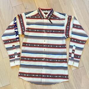 Ariat Men's Pro Team Darren Fitted Long Sleeve Button Down Shirt Aztec Small NEW